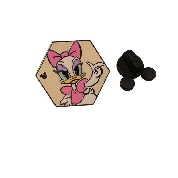 Disney Daisy Duck Trading Pin Hidden Mickey Shapes 2019 Hexagon Lapel Pin Badge - Picture 1 of 7